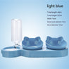 Plastic Double BowlAmalgamite Pets My StoreCatProduct information:
 
 Specifications: three bowls (dark blue), three bowls (pink), three bowls (light blue), three bowls (light gray), three bowls carton
 
 MateriPlastic Double Bowl Anti Roll Pet Products For Cats