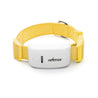 Yellow cat collar with white Trkstar Cat GPS Tracker device for real-time pet location tracking with 5m accuracy