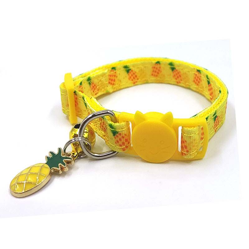 Adorable Print Bell CollarAmalgamite Pets My StoreCatAdd a pop of personality to your feline friend with our charming fruit-print bell collar! Perfect for safety and style, this adjustable nylon collar (1cm wide × 18-3Adorable Print Bell Cat Collar – Fun Fruit Designs