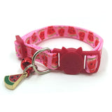 Adorable Print Bell CollarAmalgamite Pets My StoreCatAdd a pop of personality to your feline friend with our charming fruit-print bell collar! Perfect for safety and style, this adjustable nylon collar (1cm wide × 18-3Adorable Print Bell Cat Collar – Fun Fruit Designs