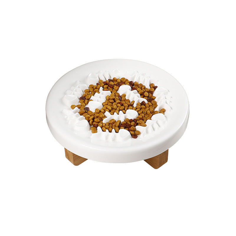 Ceramic Pet Feeder, Slow Feed Cat Bowls