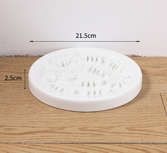 Ceramic Pet Feeder, Slow Feed Cat Bowls