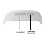 Cat GPS Tracker device showing SIM card slot and USB power connector ports for pet tracking.