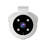 White pet tracker collar camera with GPS and 170-degree wide-angle lens