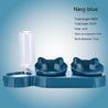 Plastic Double BowlAmalgamite Pets My StoreCatProduct information:
 
 Specifications: three bowls (dark blue), three bowls (pink), three bowls (light blue), three bowls (light gray), three bowls carton
 
 MateriPlastic Double Bowl Anti Roll Pet Products For Cats