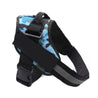 No-pull adjustable dog harness with reflective strips and sturdy handle in blue camouflage design