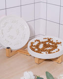 Ceramic Pet Feeder, Slow Feed Cat Bowls