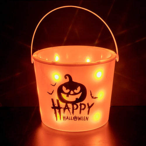 Light up Halloween pumpkin bucket.