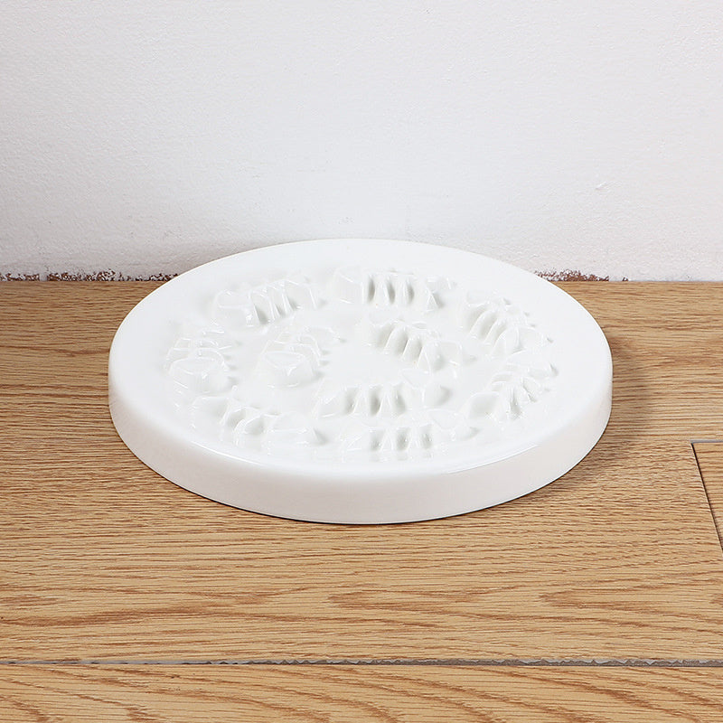 Ceramic Pet Feeder, Slow Feed Cat Bowls