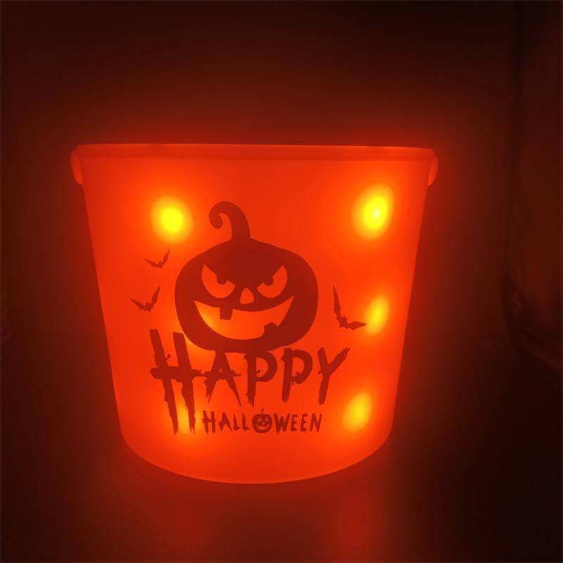 Light up Halloween pumpkin bucket.