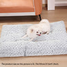 Luxury rose velvet ultra-plush round dog bed with soft fleece and orthopedic support in XL size