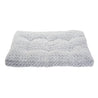 Luxury rose velvet dog bed cushion with plush, quilted design for pet comfort and support