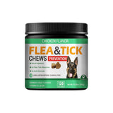 Chicken flavoured Flea and tick chews for dogs.