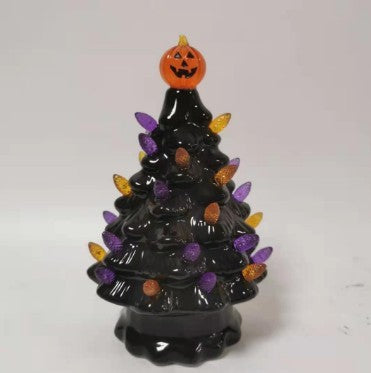 Spooky light up ceramic Christmas tree.