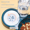 Plastic Double BowlAmalgamite Pets My StoreCatProduct information:
 
 Specifications: three bowls (dark blue), three bowls (pink), three bowls (light blue), three bowls (light gray), three bowls carton
 
 MateriPlastic Double Bowl Anti Roll Pet Products For Cats