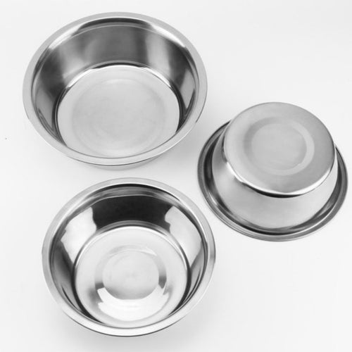 Customized stainless steel pet pots in multiple sizes with smooth finish and durable design